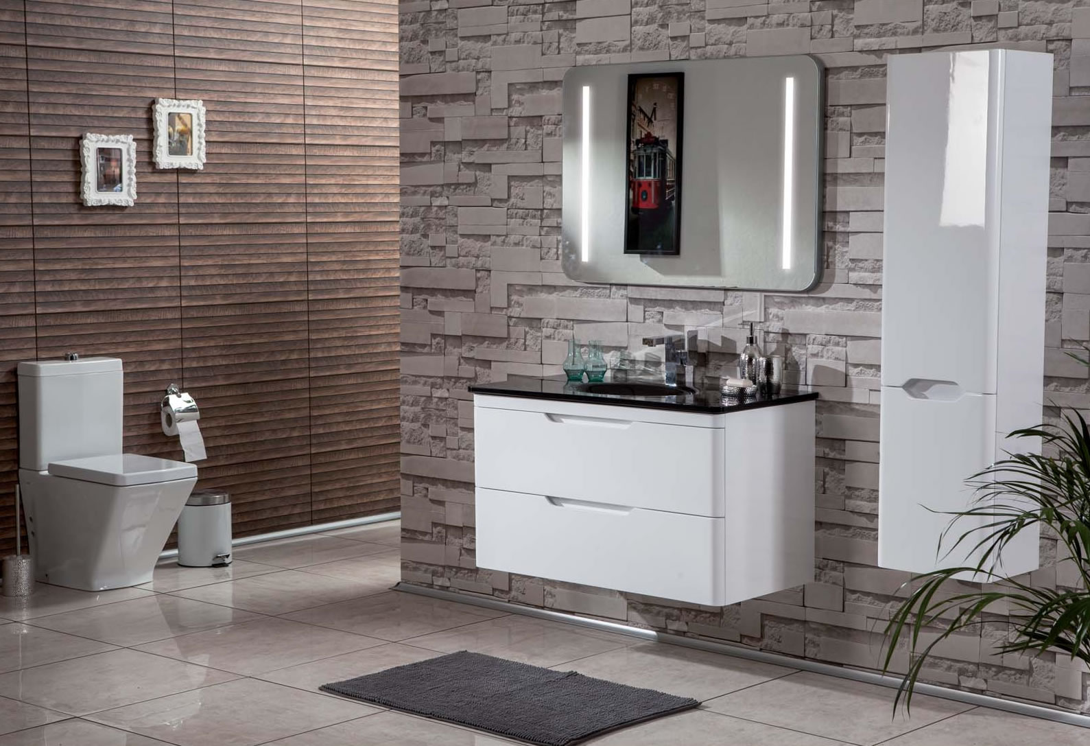 Ladin Aynalı Banyo Dolabı resimleri
